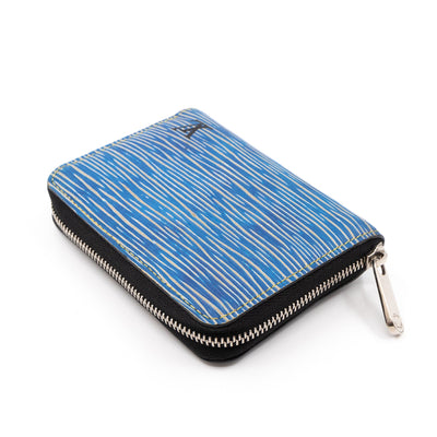 Zippy Coin Purse Epi Leather Denim