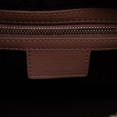 Lady Dior Large Dark Beige Patent Leather