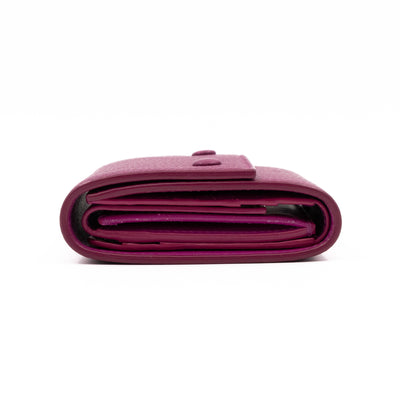 Small Trifold Wallet Purple Leather