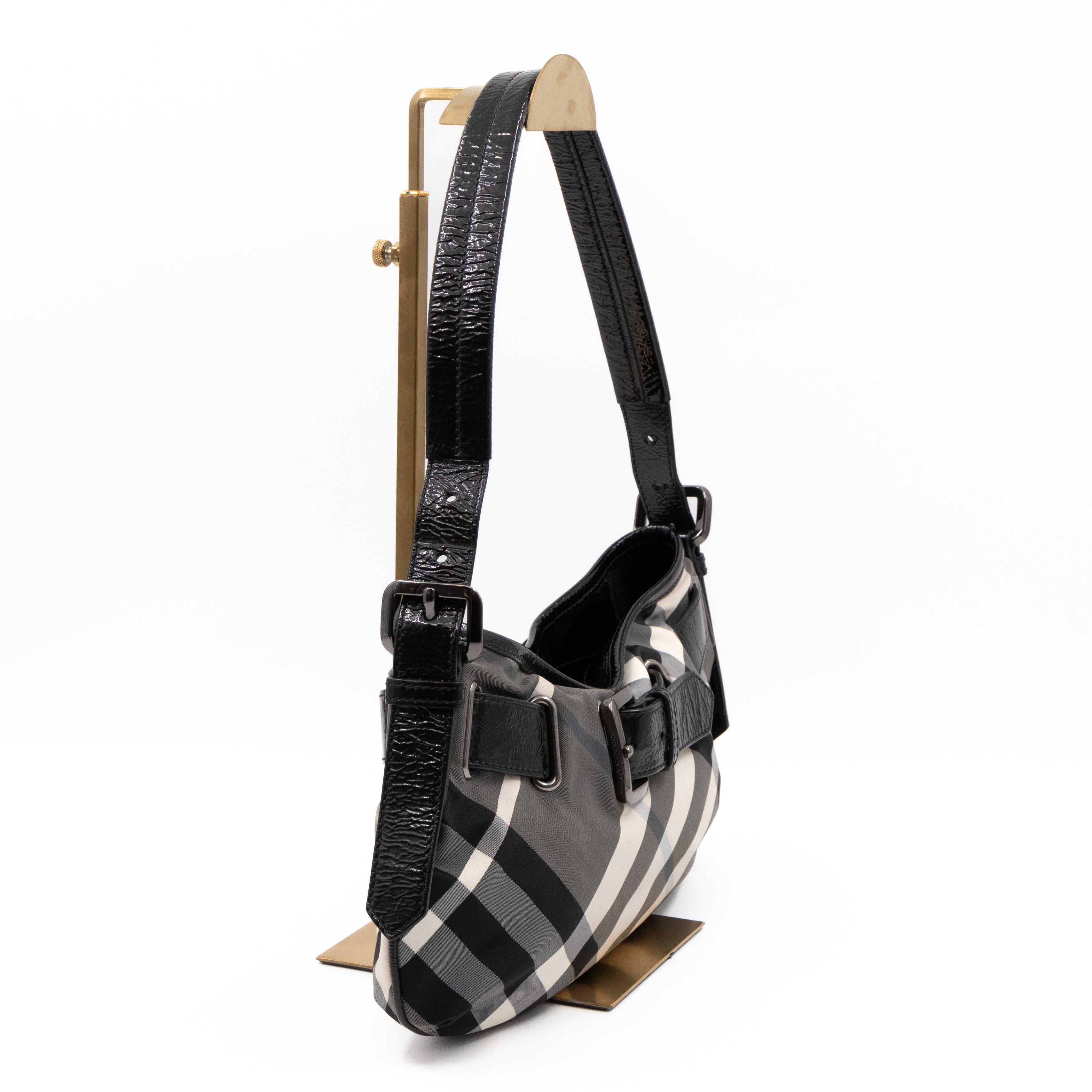 Shoulder Bag Beat Check Patent Leather