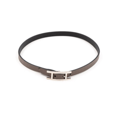 Behapi Double Tour Bracelet Black Grey Leather