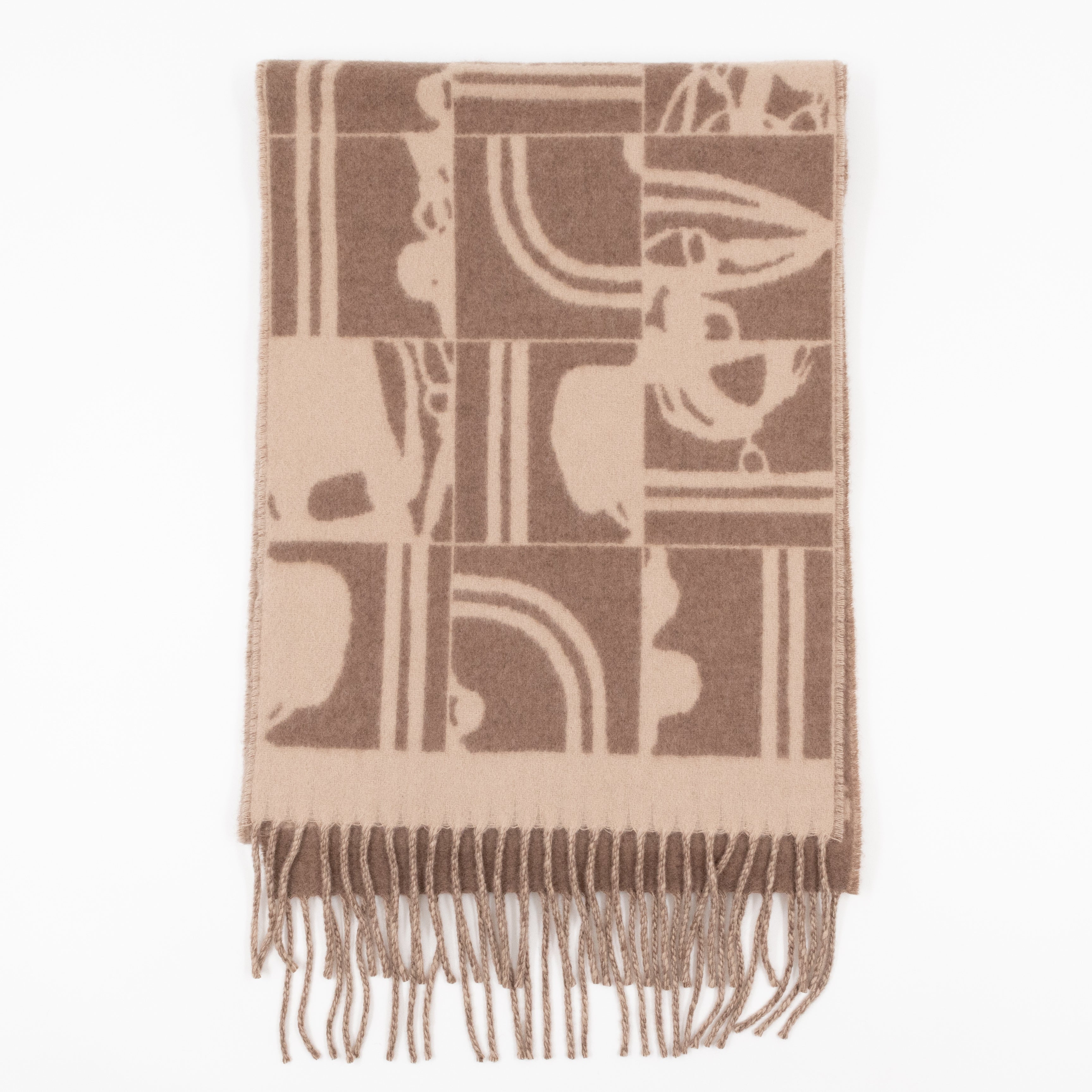 Brides de Gala en Desordre Muffler Cashmere Scarf Taupe Beige