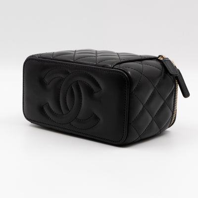 Vanity Classic Box Chain Black Lambskin