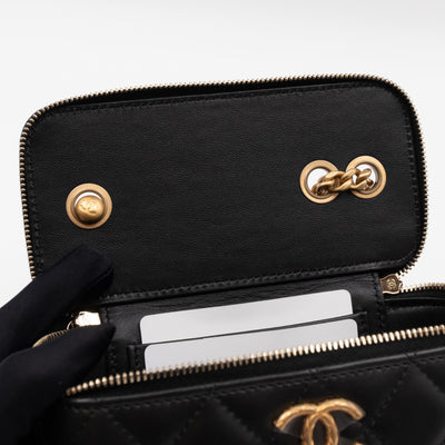 Vanity Classic Box Chain Black Lambskin