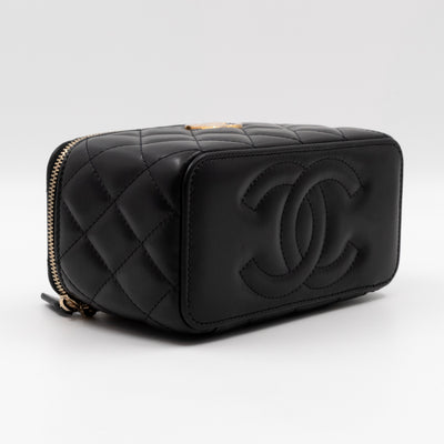 Vanity Classic Box Chain Black Lambskin