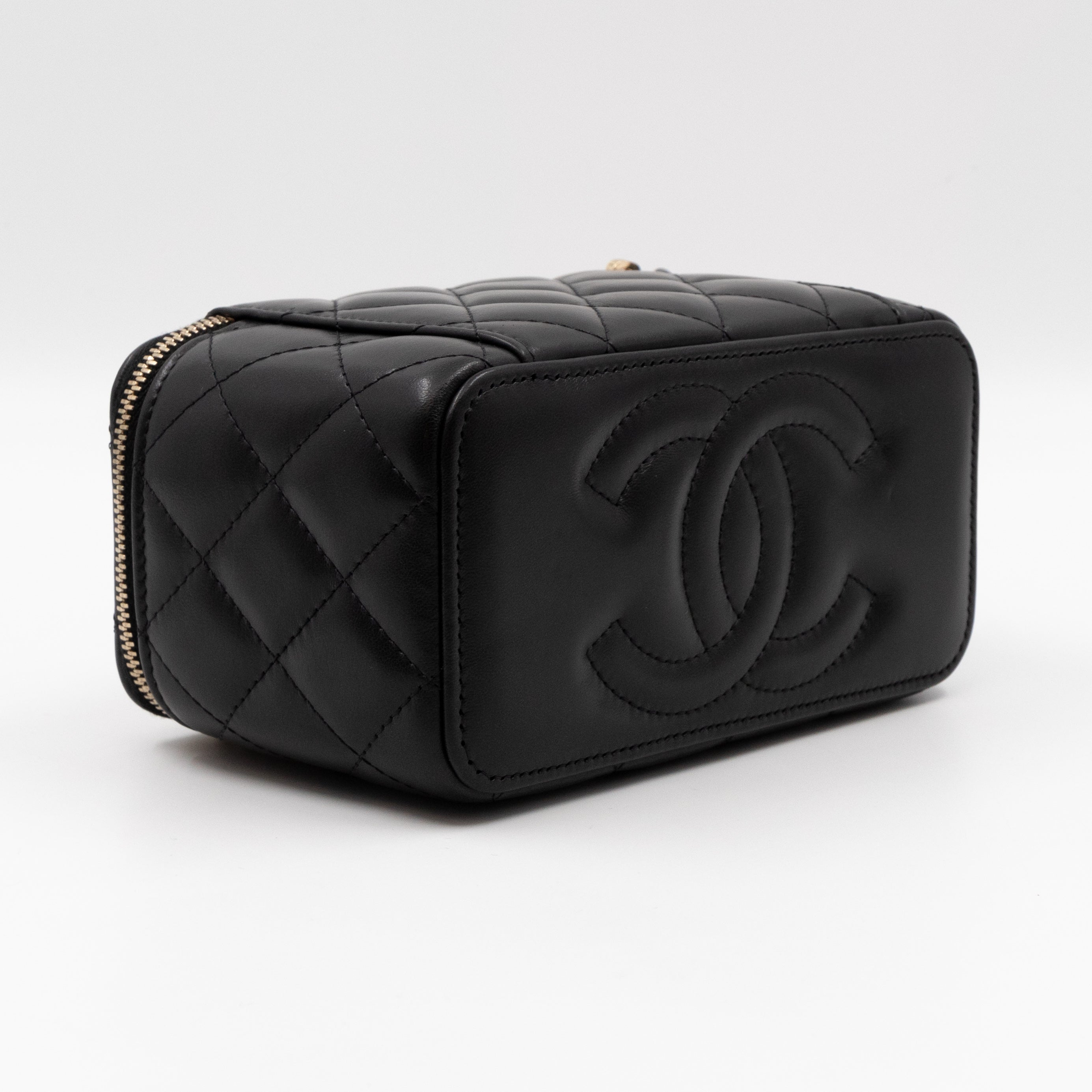 Vanity Classic Box Chain Black Lambskin