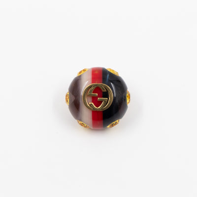 Sylvie Dome Vintage Web Resin Earrings