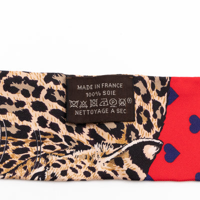 Twilly Scarf Jungle Love Love Red