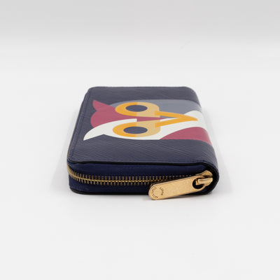 Zippy Wallet Owl Blue Epi Leather