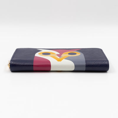 Zippy Wallet Owl Blue Epi Leather