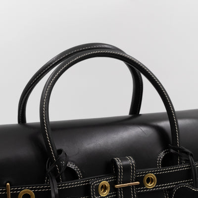 Luella Giselle Satchel Bag Black Leather