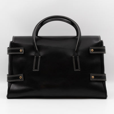 Luella Giselle Satchel Bag Black Leather