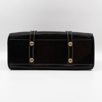 Luella Giselle Satchel Bag Black Leather