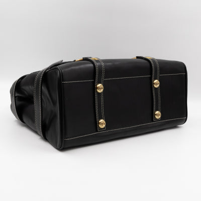 Luella Giselle Satchel Bag Black Leather