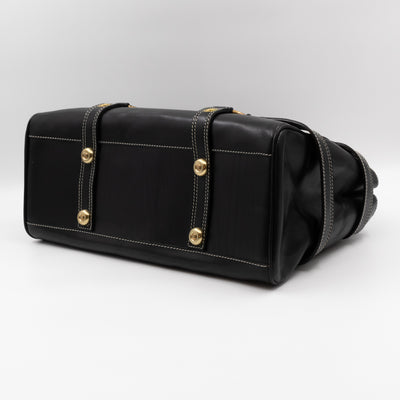 Luella Giselle Satchel Bag Black Leather