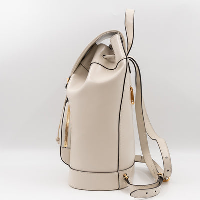 1955 Horsebit Backpack Cream Leather