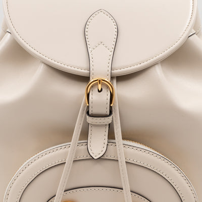 1955 Horsebit Backpack Cream Leather