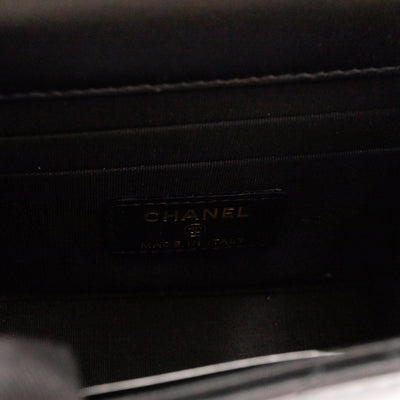 Trendy CC Clutch With Chain Black Leather