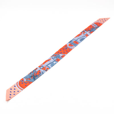 Twilly Scarf Love Heart Brides De Gala Orange