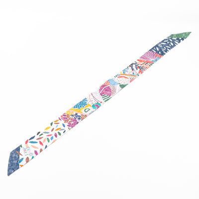 Twilly Scarf Multicolor White Letters