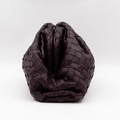 The Pouch Clutch Intrecciato Leather Purple