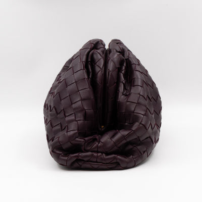 The Pouch Clutch Intrecciato Leather Purple