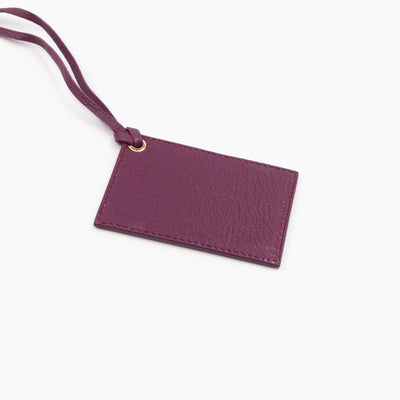 Metallic Edge Envelope Clutch Crossbody Purple Leather