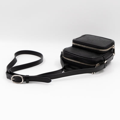 GG Embossed Mini Bag Black Leather