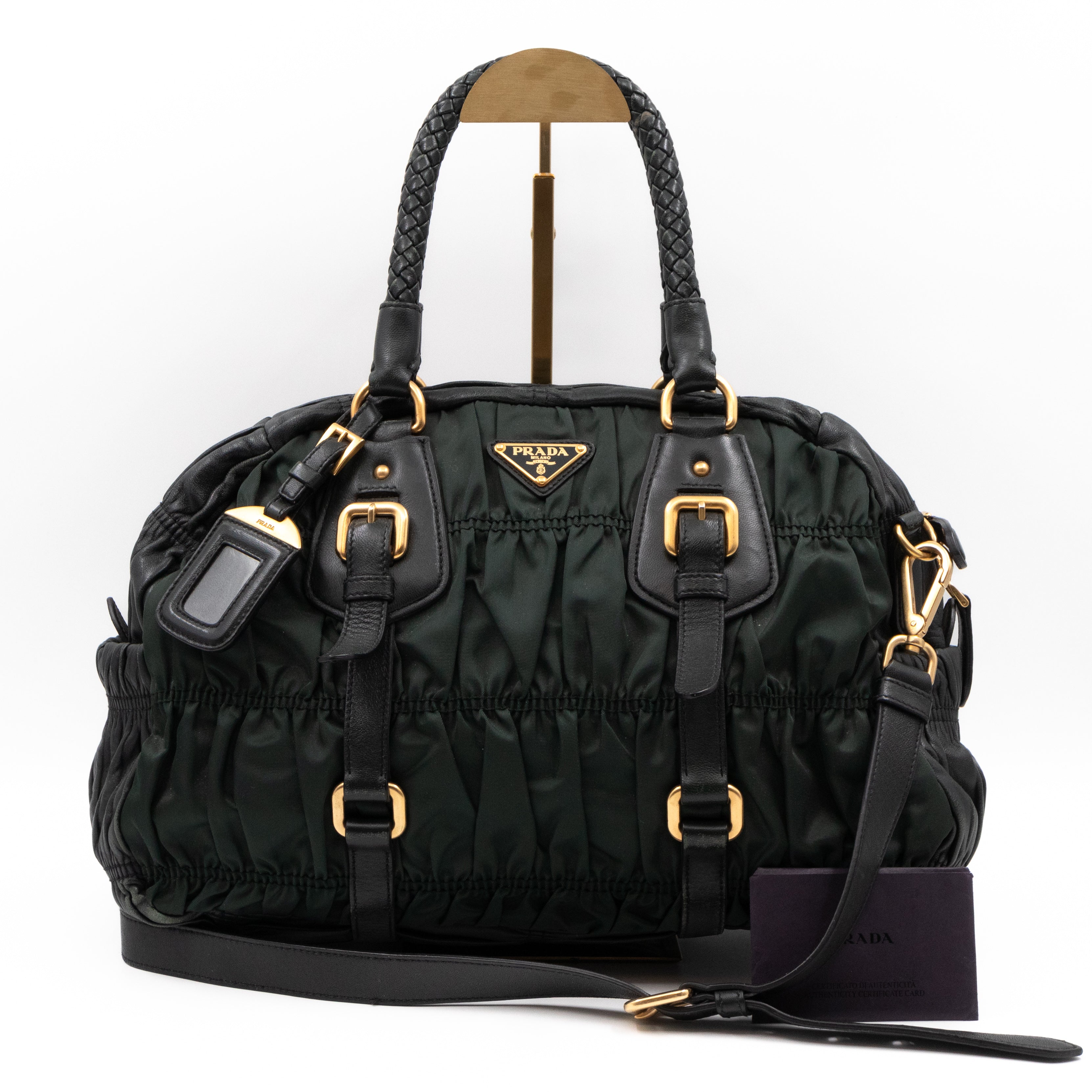 Gaufre Tote Green Tessuto Nylon