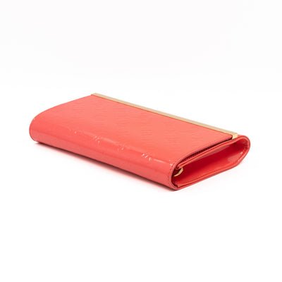 Ana Clutch Vernis Rose Litchi