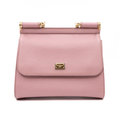 Sicily Medium Dauphine Leather Light Pink