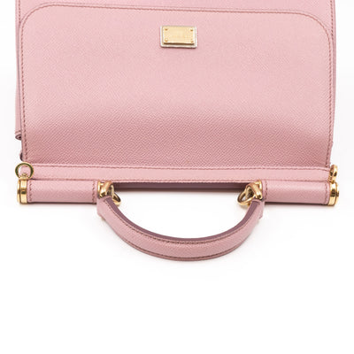 Sicily Medium Dauphine Leather Light Pink