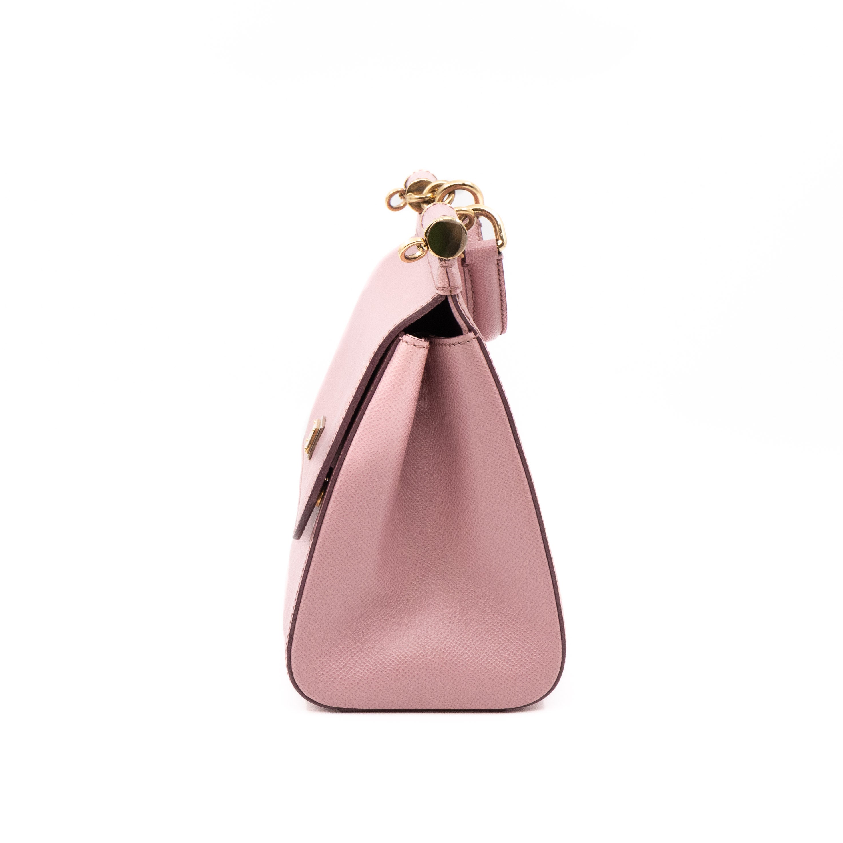 Sicily Medium Dauphine Leather Light Pink