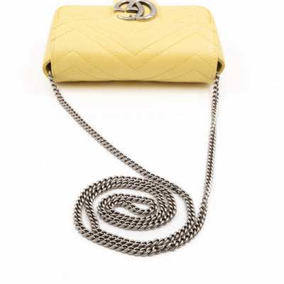 GG Marmont Flap Matelassé Super Mini Yellow