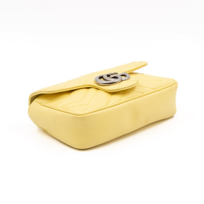 GG Marmont Flap Matelassé Super Mini Yellow