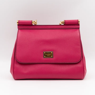 Sicily Medium Dauphine Leather Pink