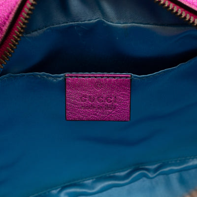GG Marmont Matelassé Small Metallic Pink Leather