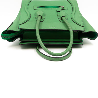 Micro Luggage Green Leather