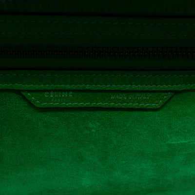 Micro Luggage Green Leather