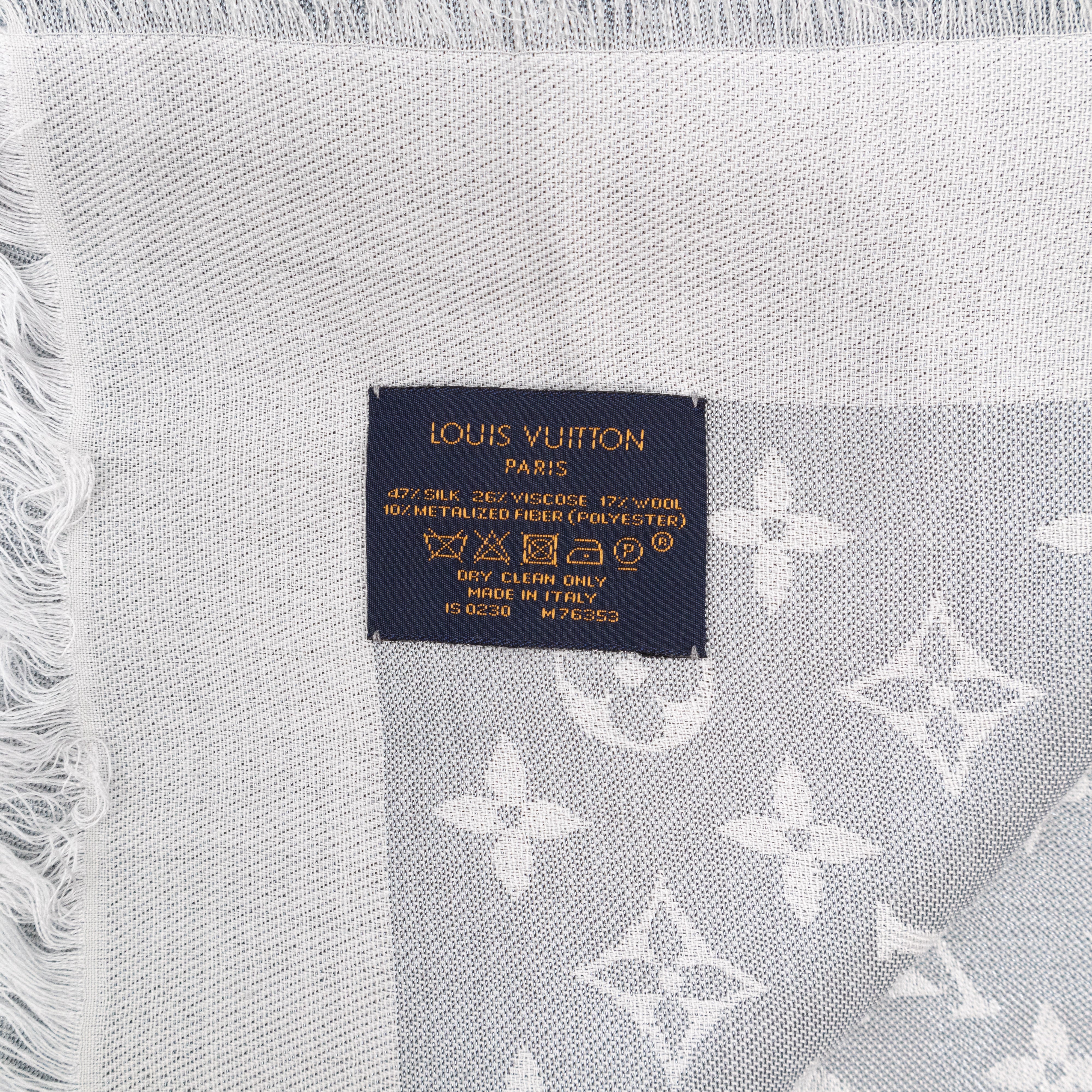 Monogram Shine Shawl Glacier