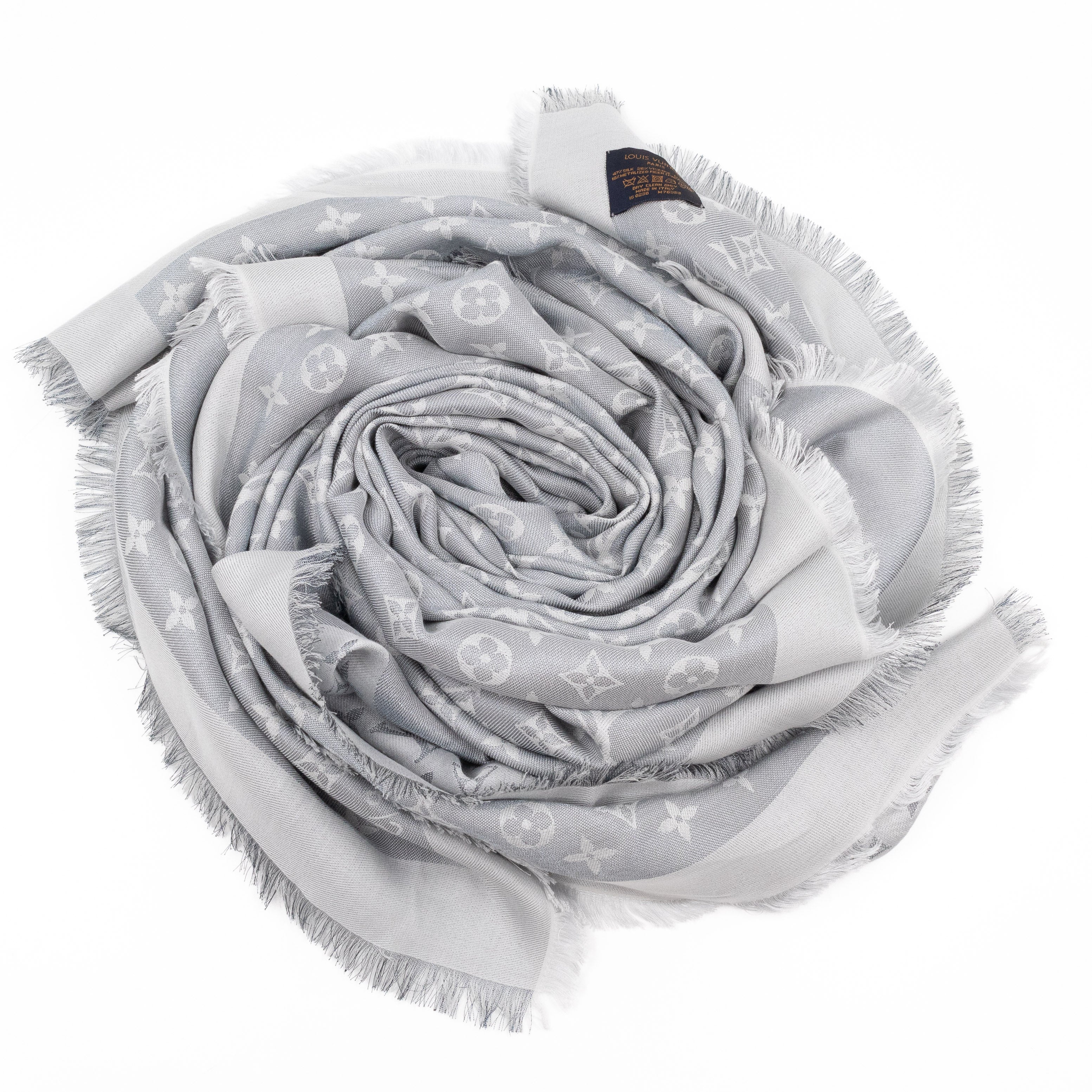 Monogram Shine Shawl Glacier