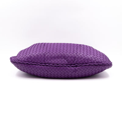 Veneta Hobo Bag Intrecciato Purple Leather