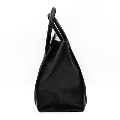 Mini Luggage Black & White Leather