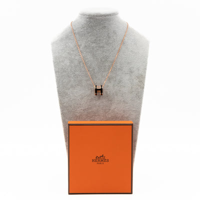 Pop H Necklace Black Rose Gold