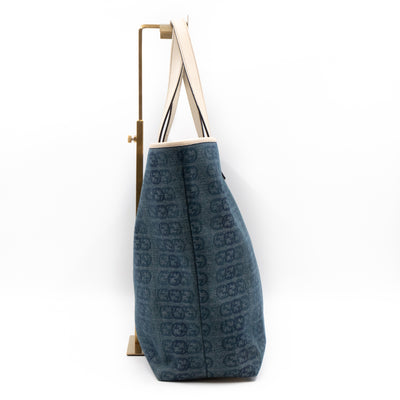 Shopping Tote Interlocking GG Denim Canvas
