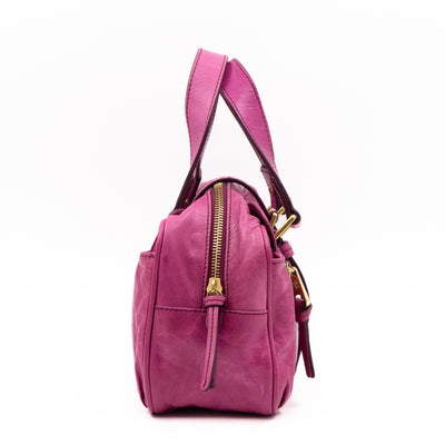 Mabel Mini Fuchsia Antique Leather