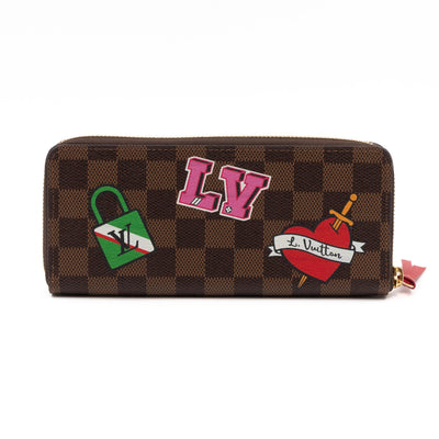 Clemence Wallet Damier Ebene Patches