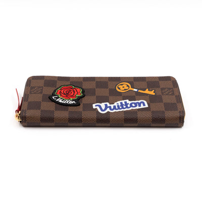 Clemence Wallet Damier Ebene Patches