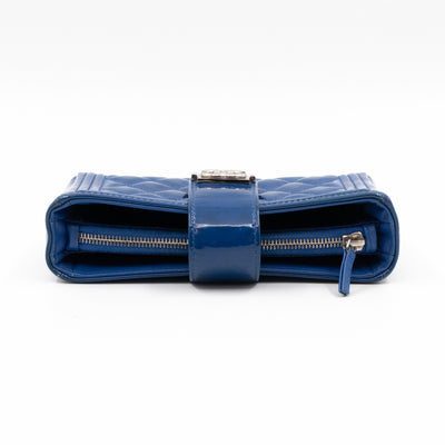 Mini Phone Holder Blue Patent Leather