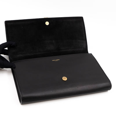 Chyc Clutch Black Leather